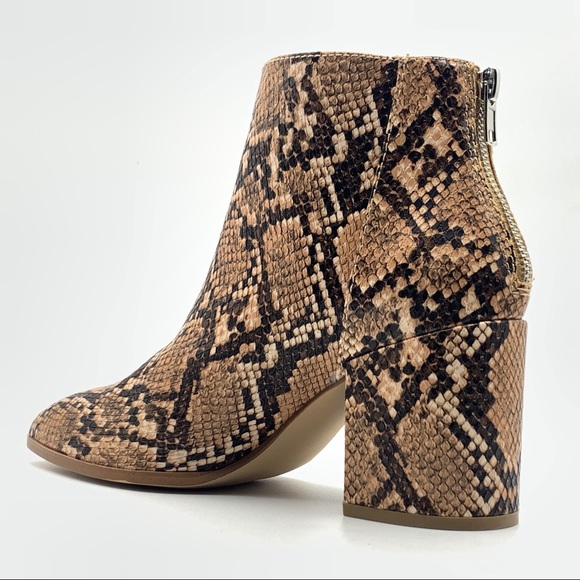 MAXSOLD Steve Madden Julianne Snake Print Block Heel Women's Boot - Picture 6 of 15